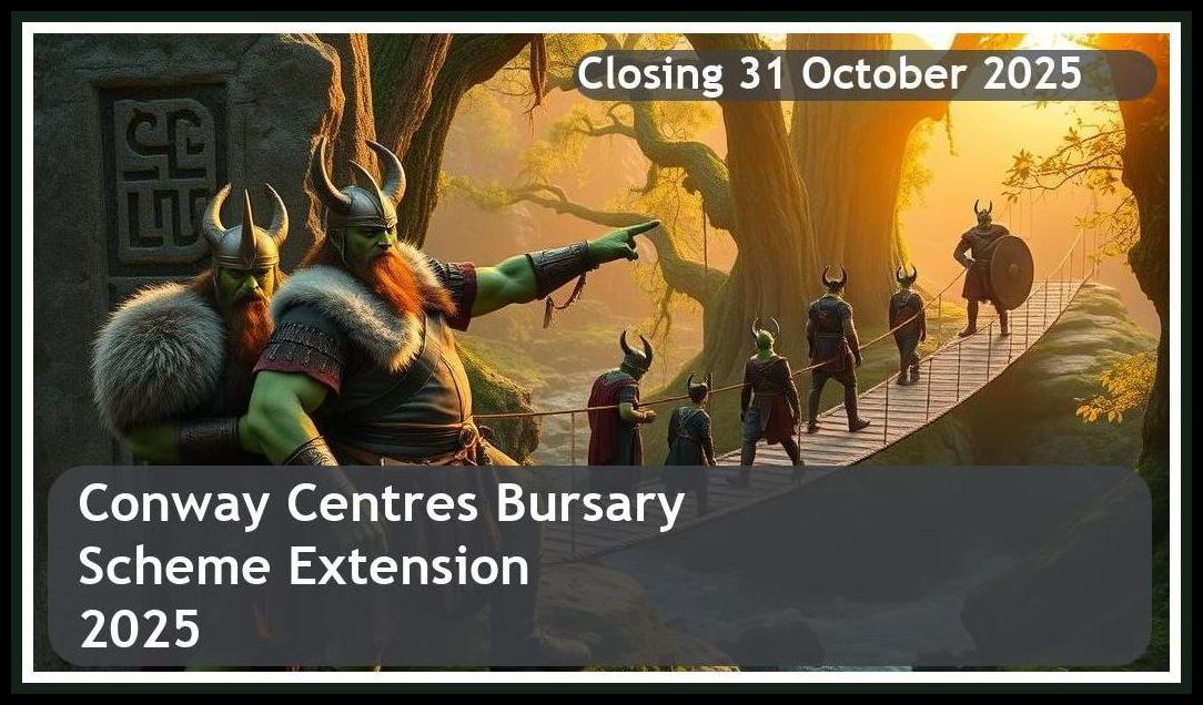 **Conway Centres Bursary Scheme Extension 2025 – Closing Date: 31 October 2025 Apply Now!**