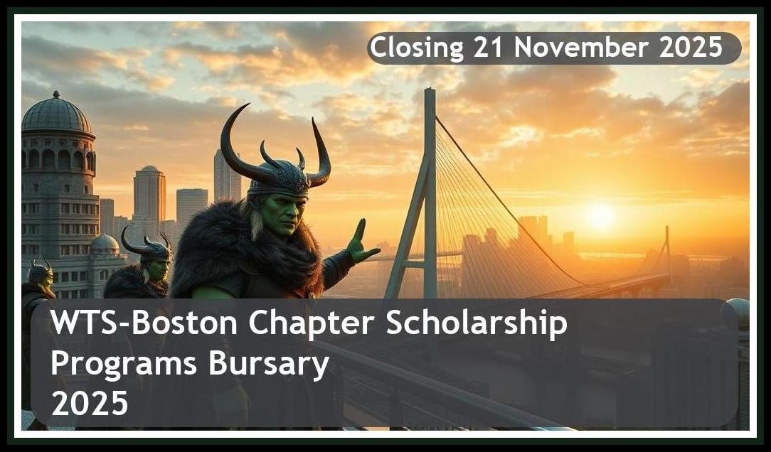 WTS-Boston Chapter Scholarship Programs Bursary 2026 – Closing Date: 21 November 2025 Apply Now!
