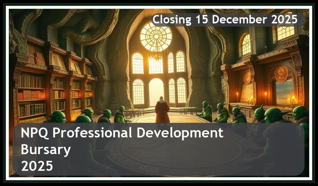 NPQ Professional Development Bursary 2025 – Closing Date: 15 December 2025 – Apply Now!