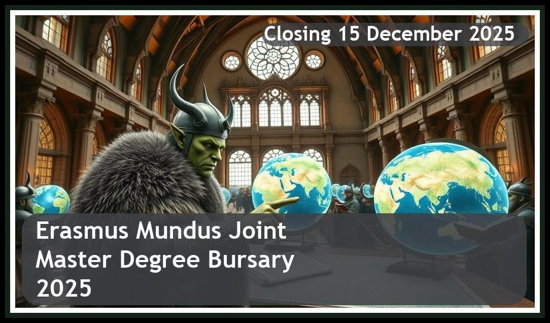 **Erasmus Mundus Joint Master Degree Bursary 2025 – Closing Date: 15 December 2025 Apply Now!**
