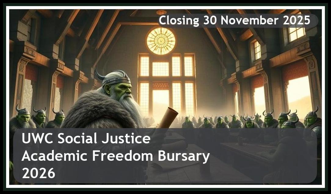 UWC Social Justice & Academic Freedom Bursary 2026 – Closing Date: 30 November 2025 Apply Now!