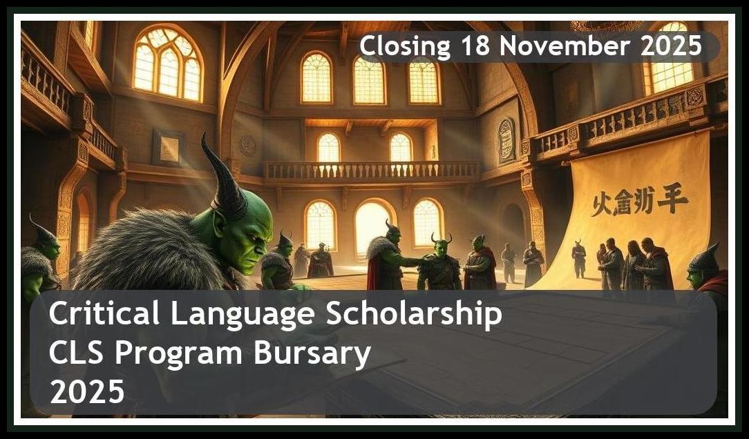 **Critical Language Scholarship (CLS) Program Bursary 2025 – Closing Date: 18 November 2025 – Apply Now!**