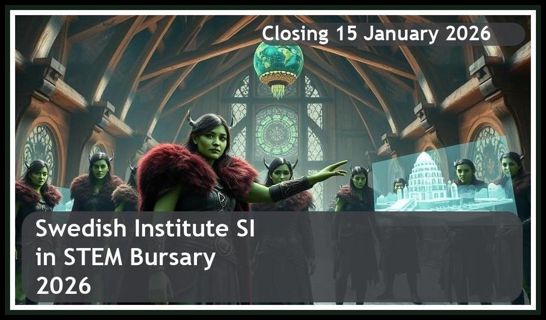 Swedish Institute (SI) Pioneering Women in STEM Bursary 2026 – Closing Date: 15 January 2026 Apply Now!