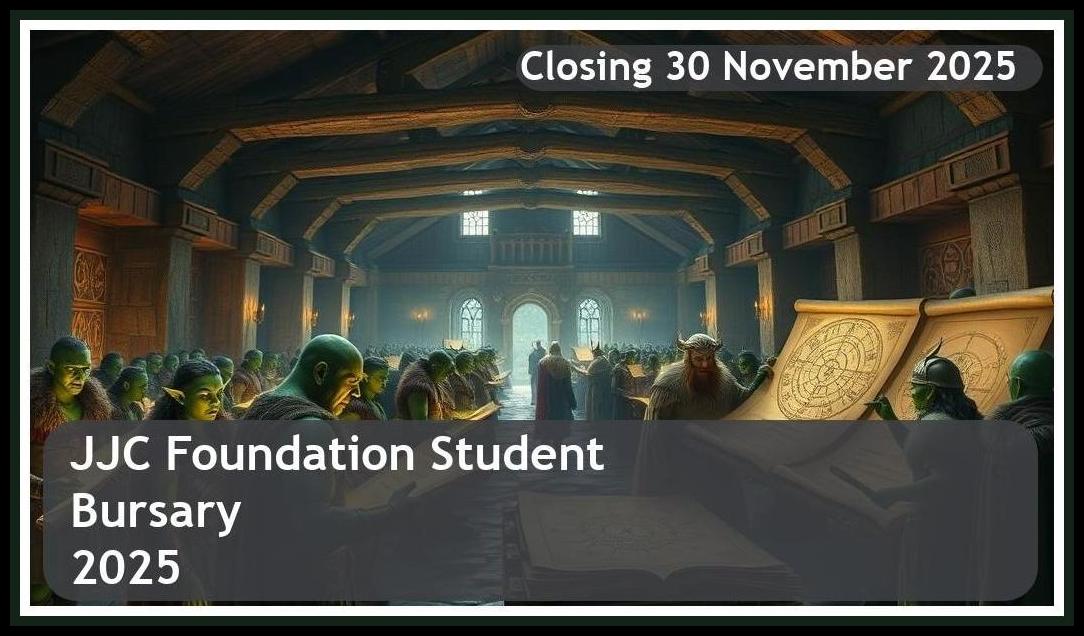 JJC Foundation Bursary 2025 – Closing Date: 30 November 2025 – Apply Now!