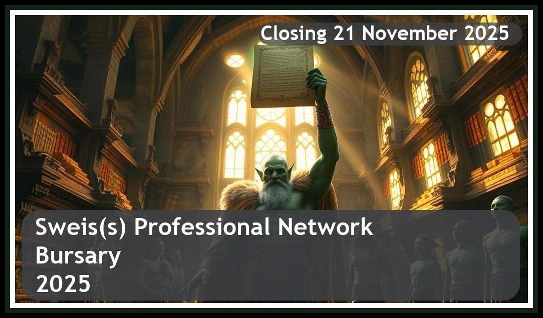 Sweis(s) Professional Network Bursary 2025 – Closing Date: 21 November 2025 Apply Now!