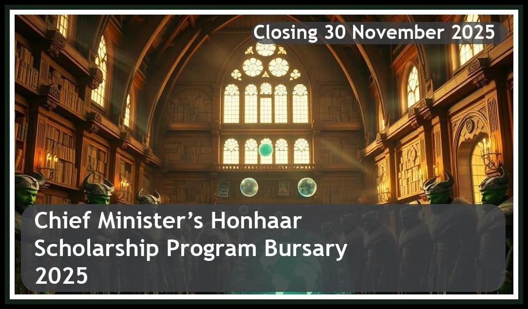 Chief Minister’s Honhaar Scholarship Program Bursary 2025 – Closing Date: 30 November 2025 – Apply Now!