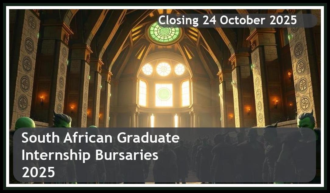 South African Graduate Internship Bursaries 2025/2026 – Closing Date: 24 October 2025 Apply Now