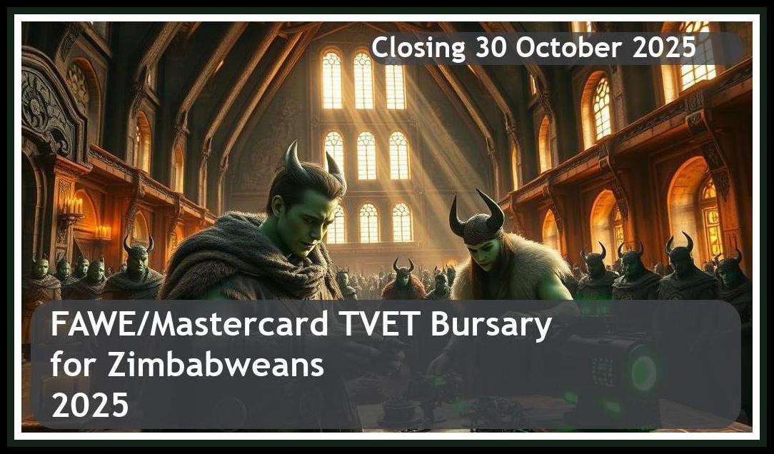 FAWE/Mastercard TVET Bursary 2026 for Zimbabweans – Closing Date: 30 October 2025 – Apply Now!