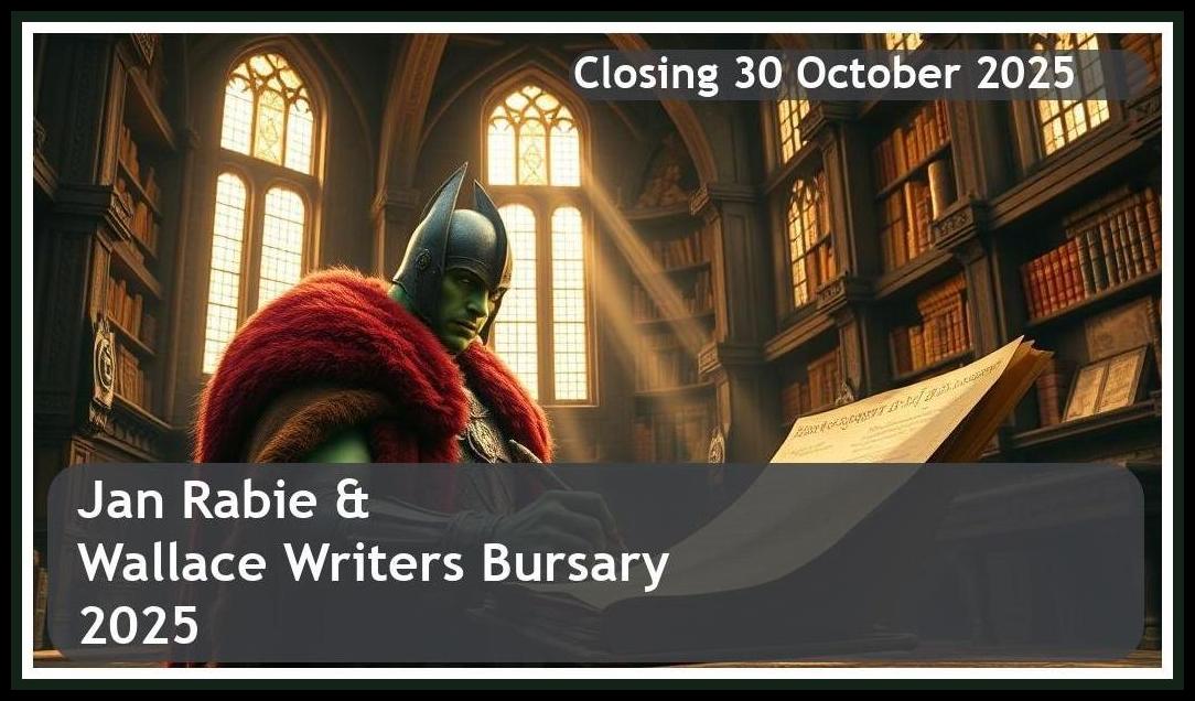 Jan Rabie & Marjorie Wallace Writers Bursary 2025 – Closing Date: 30 October 2025, Apply Now!