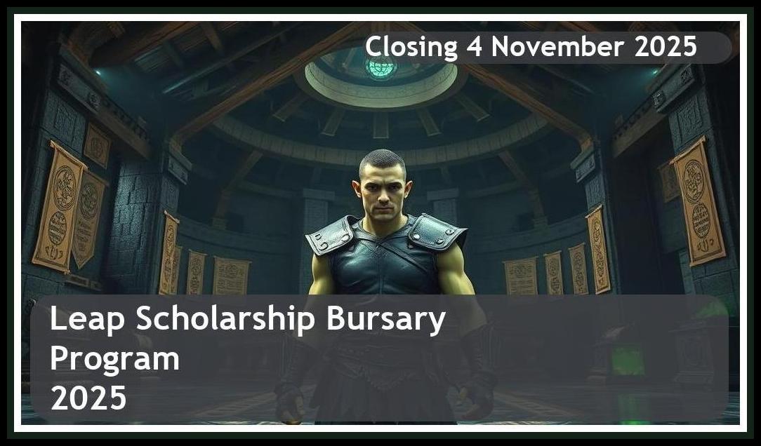 LEAP Scholarship 2026 Bursary – Closing Date: 4 November 2025 – Funding Your Future