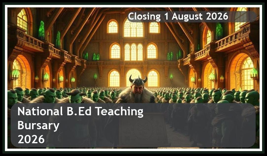 National B.Ed Teaching Bursary 2026 – Closing Date: 1 August 2026 Apply Now