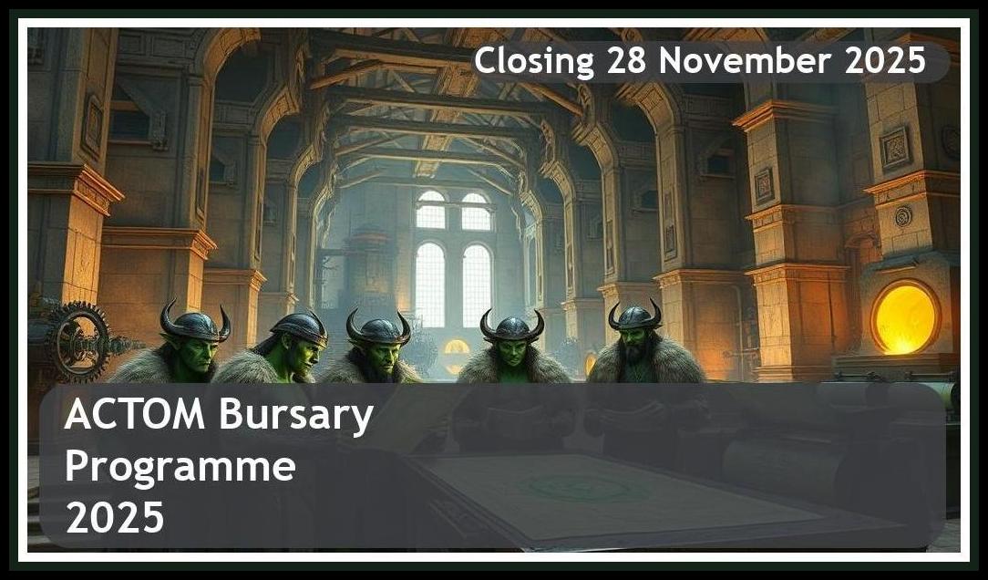 ACTOM Bursary 2025 – Closing Date: 28 November 2025 – Apply Now!