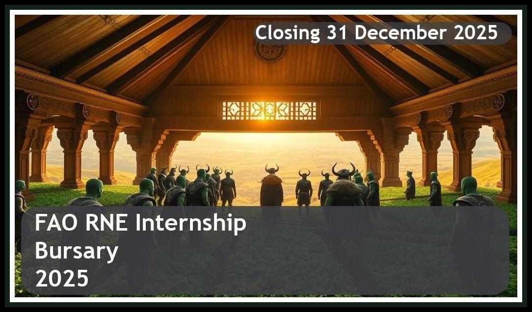FAO RNE Internship Bursary 2026 – Closing Date: 31 December 2025, Apply Now!