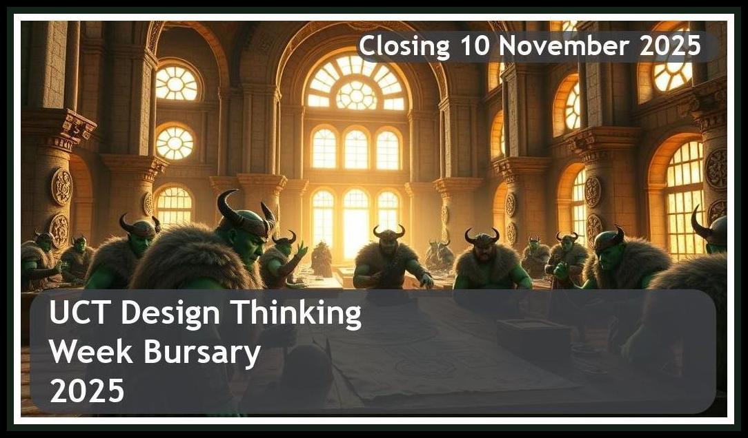 UCT Design Thinking Week Bursary 2025 – Closing Date: 10 November 2025 Apply Now!