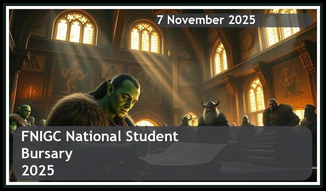 FNIGC National Student Bursary 2025 – Closing Date: 7 November 2025 – Apply Now!
