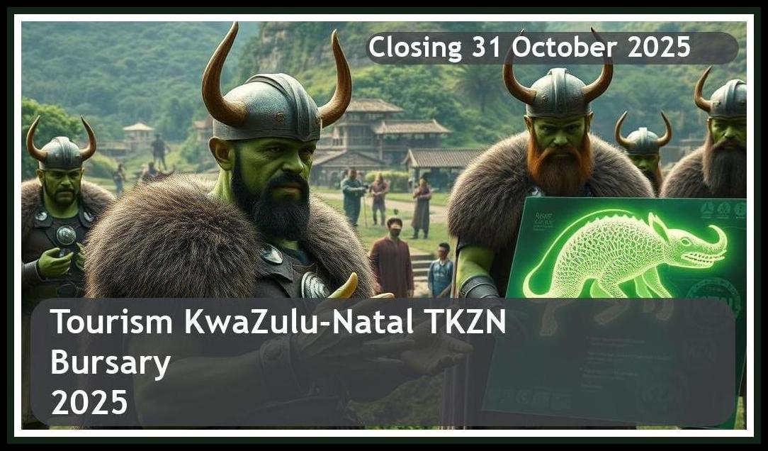 Tourism KwaZulu-Natal (TKZN) Bursary 2026 – Closing Date: 31 October 2025 – Apply Now!