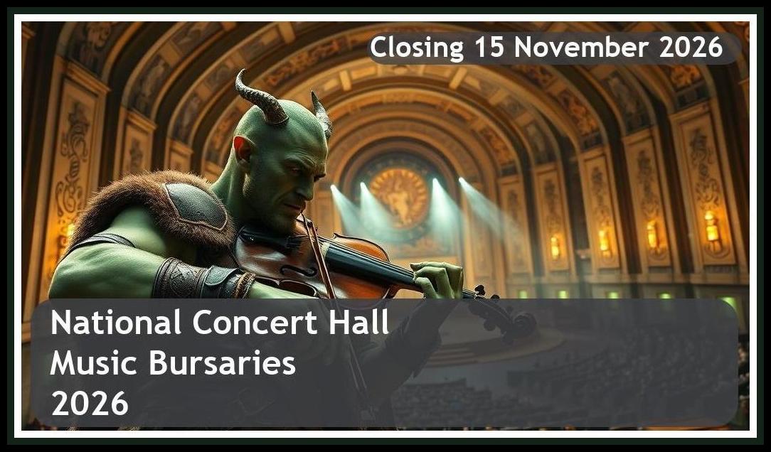 National Concert Hall Music Bursaries 2026 – Closing Date: 15 November 2026 Apply Now!