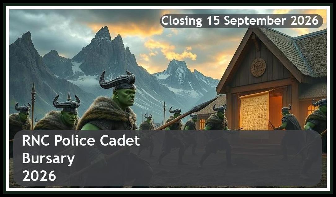 RNC Police Cadet Bursary 2026 – Closing Date: 15 September 2026 – Get Funded!