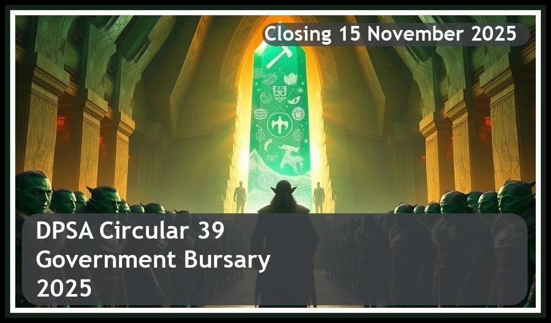 DPSA Circular 39 Government Bursary 2025 – Closing Date: 15 November 2025 Get Your Future Funded!