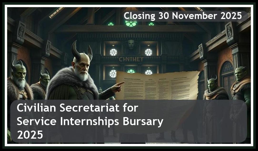 Civilian Secretariat for Police Service Internships Bursary 2026 – Closing Date: 30 November 2025 Apply Now