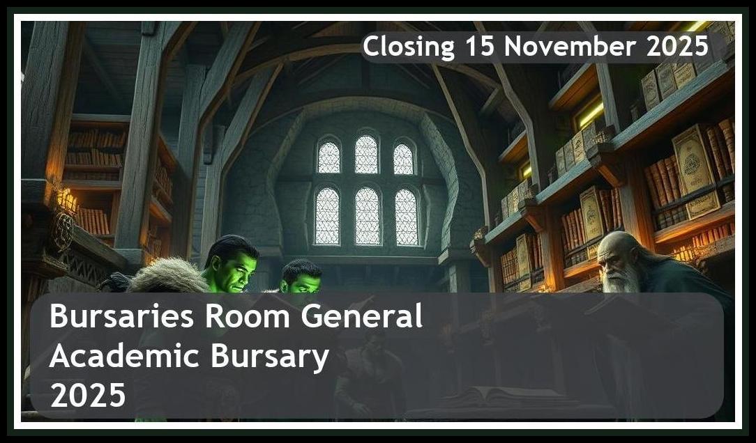 Bursaries Room General Academic Bursary 2025 – Closing Date: 15 November 2025 Apply Now!