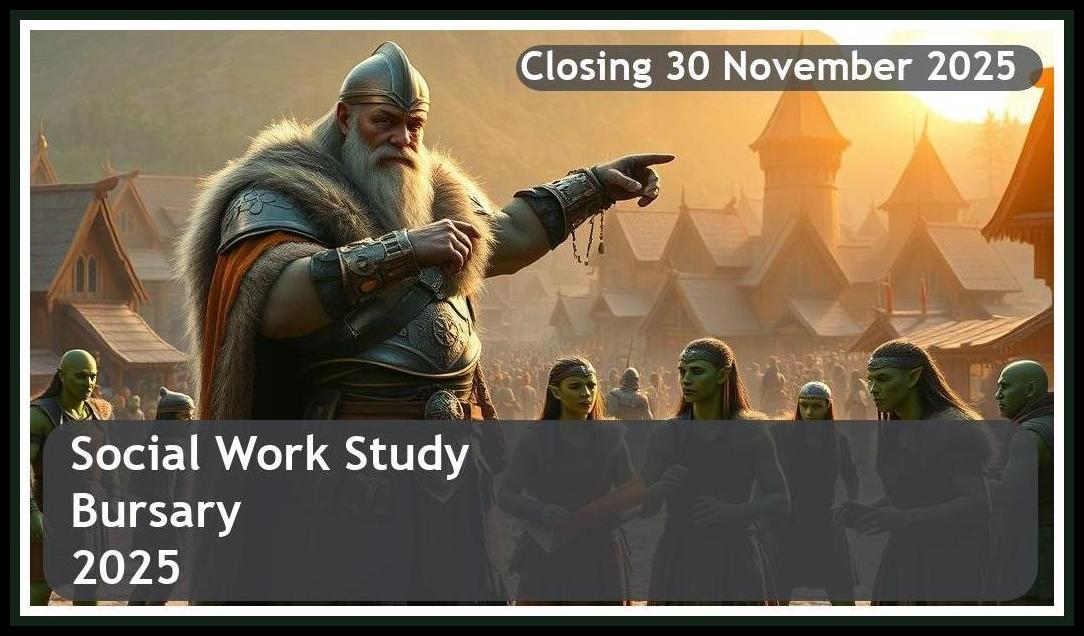 **Social Work Bursary 2026 – Closing Date: 30 November 2025 Apply Now**