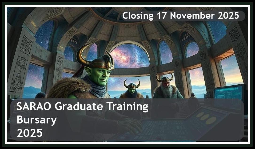 SARAO Graduate-in-Training Bursary 2026 – Closing Date: 17 November 2025 – Get Funded!