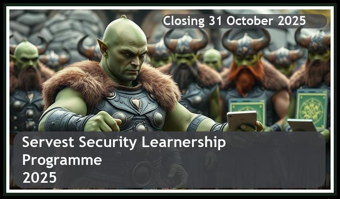 Servest Security Learnership 2025 – Closing Date: 31 October 2025 Apply Now!