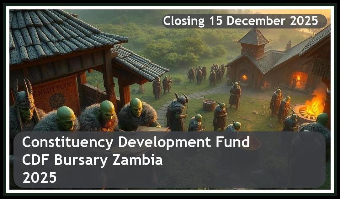 **Constituency Development Fund (CDF) Bursary Zambia 2026 – Closing Date: 15 December 2025 Apply Now!**