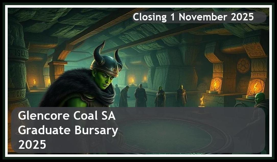 Glencore Coal SA Graduate Bursary 2026 – Closing Date: 1 November 2025 | Apply Now