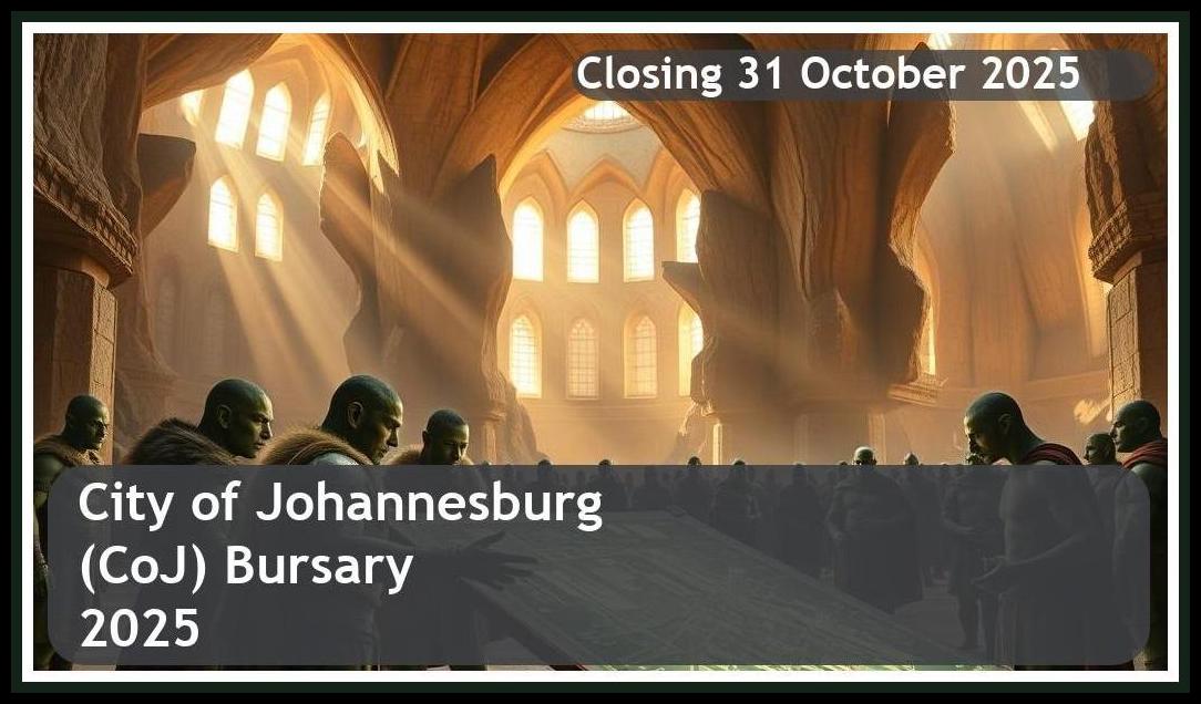 City of Johannesburg (CoJ) Bursary 2026 – Closing Date: 31 October 2025 – Apply Now!