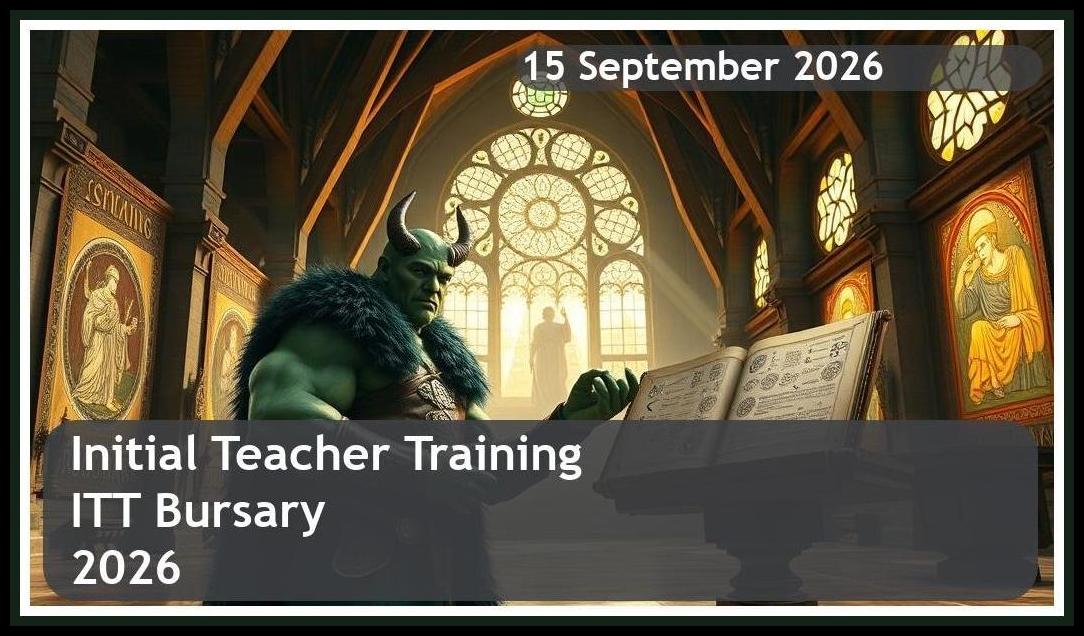 Initial Teacher Training (ITT) Bursary 2026 – Closing Date: 15 September 2026 Apply Now!