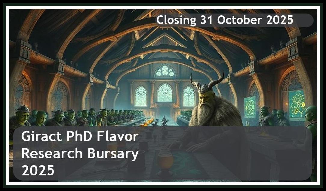 Giract PhD Flavor Research Bursary 2025 โ Closing Date: 31 October 2025 โ Apply Now!