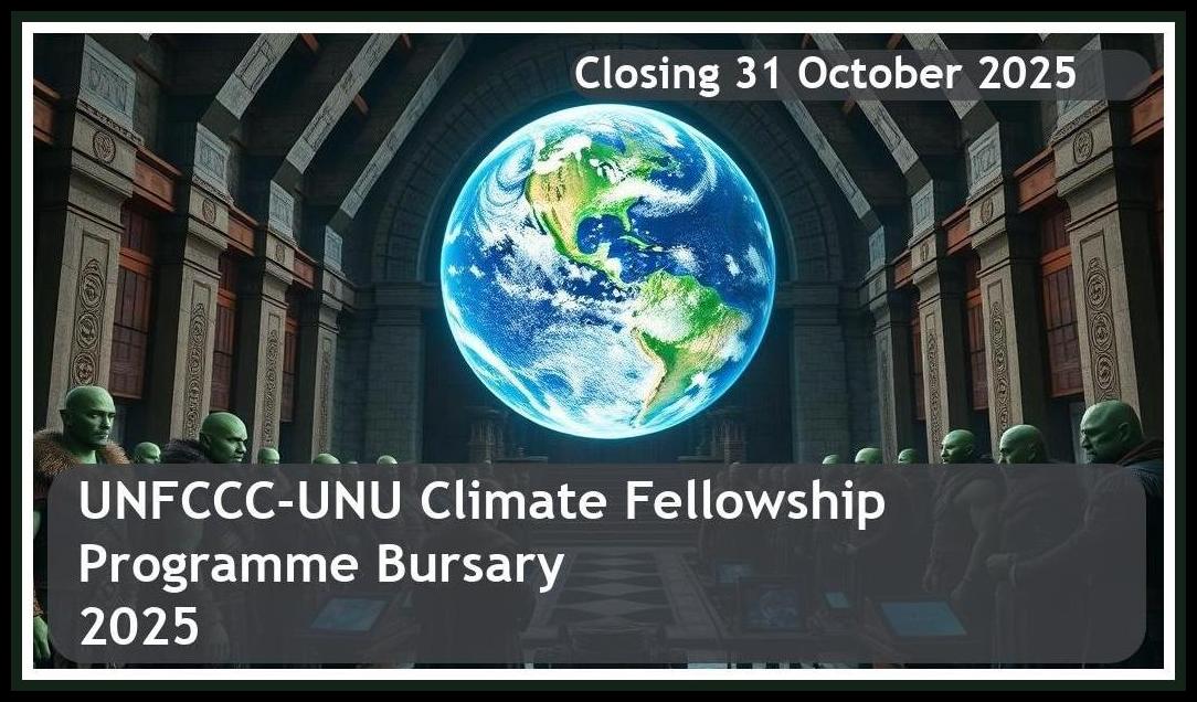 UNFCCC-UNU Climate Fellowship Programme 2026 Bursary – Closing Date: 31 October 2025 Apply Now