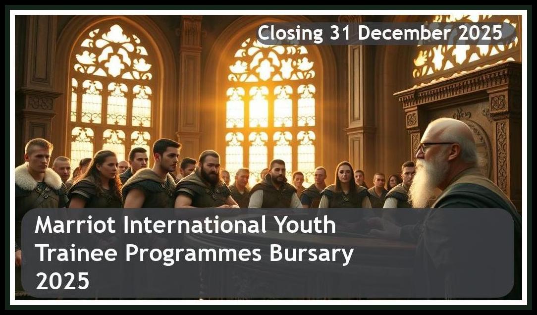 Marriot International Youth Trainee Programmes 2026 Bursary – Closing Date: 31 December 2025 – Apply Now