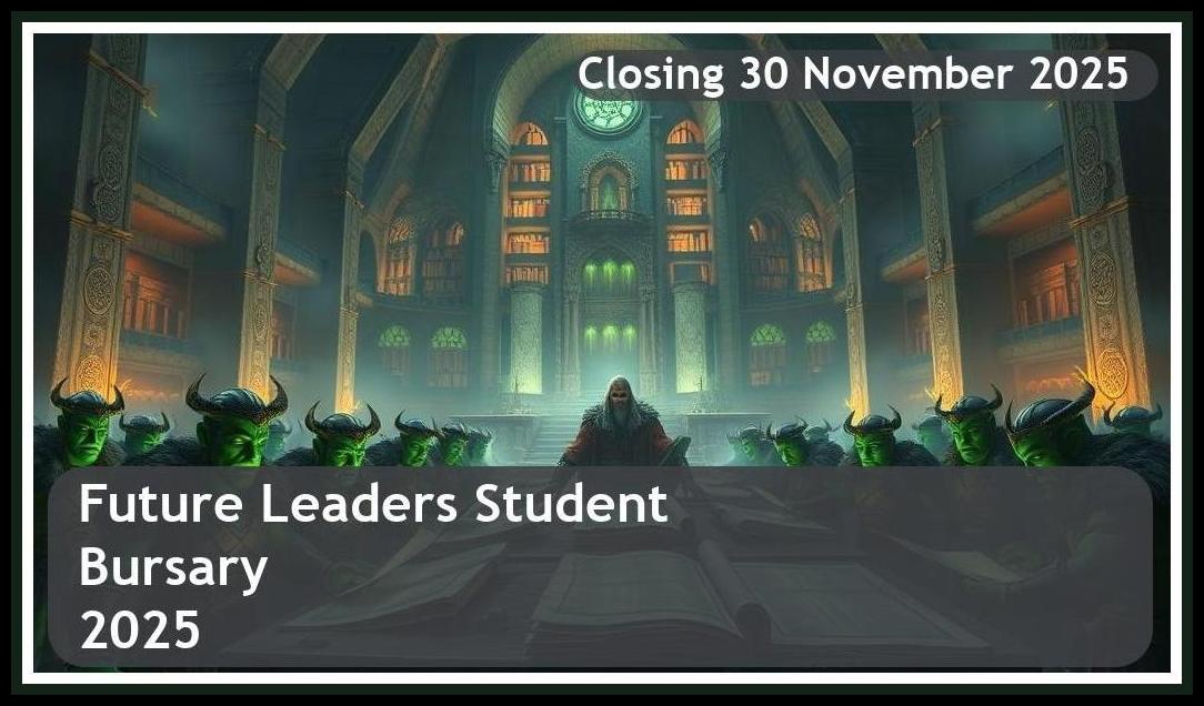 **Future Leaders Bursary 2025 – Closing Date: 30 November 2025 Apply Now**
