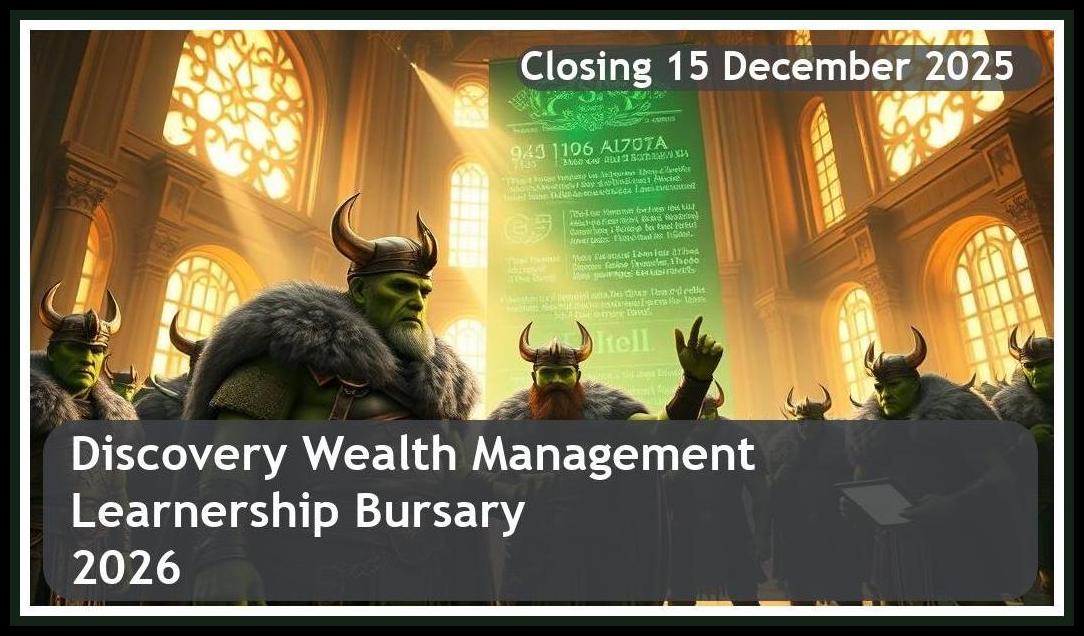 Discovery Wealth Management Learnership Bursary 2026 – Closing Date: 15 December 2025 Apply Now