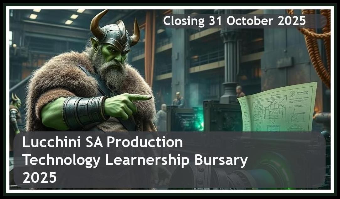 Lucchini SA Production Technology Learnership Bursary 2026 – Closing Date: 31 October 2025 – Apply Now!