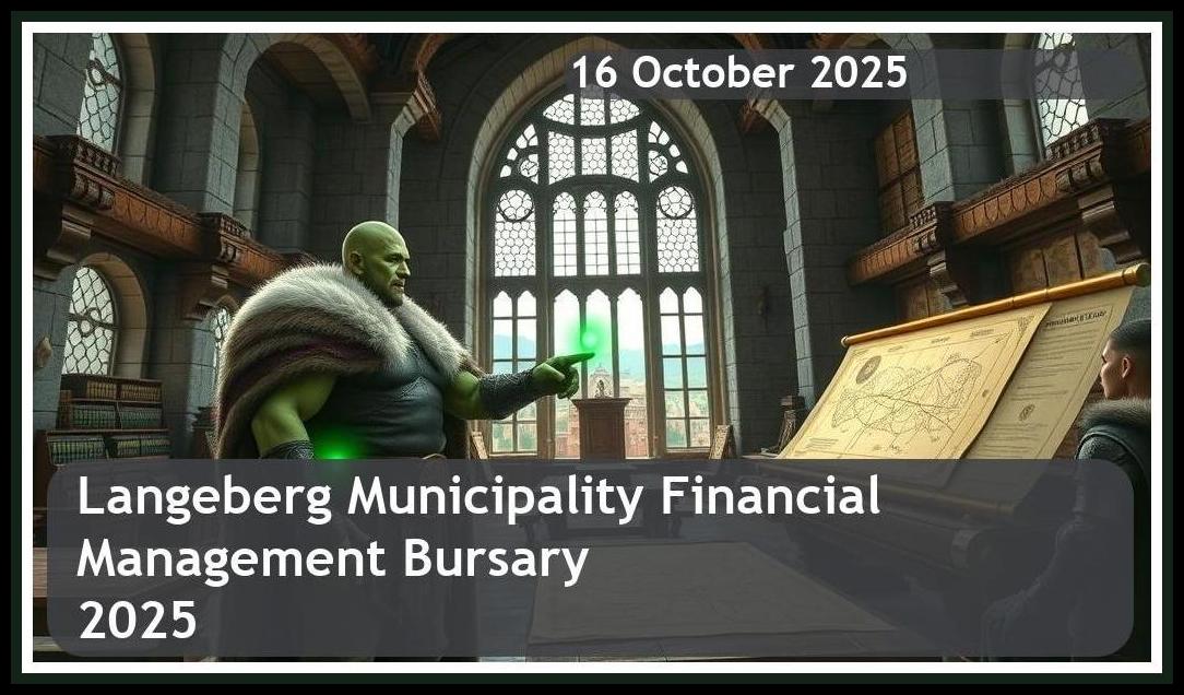 Langeberg Municipality Financial Management Bursary 2025 – Closing Date: 16 October 2025 Apply Now!