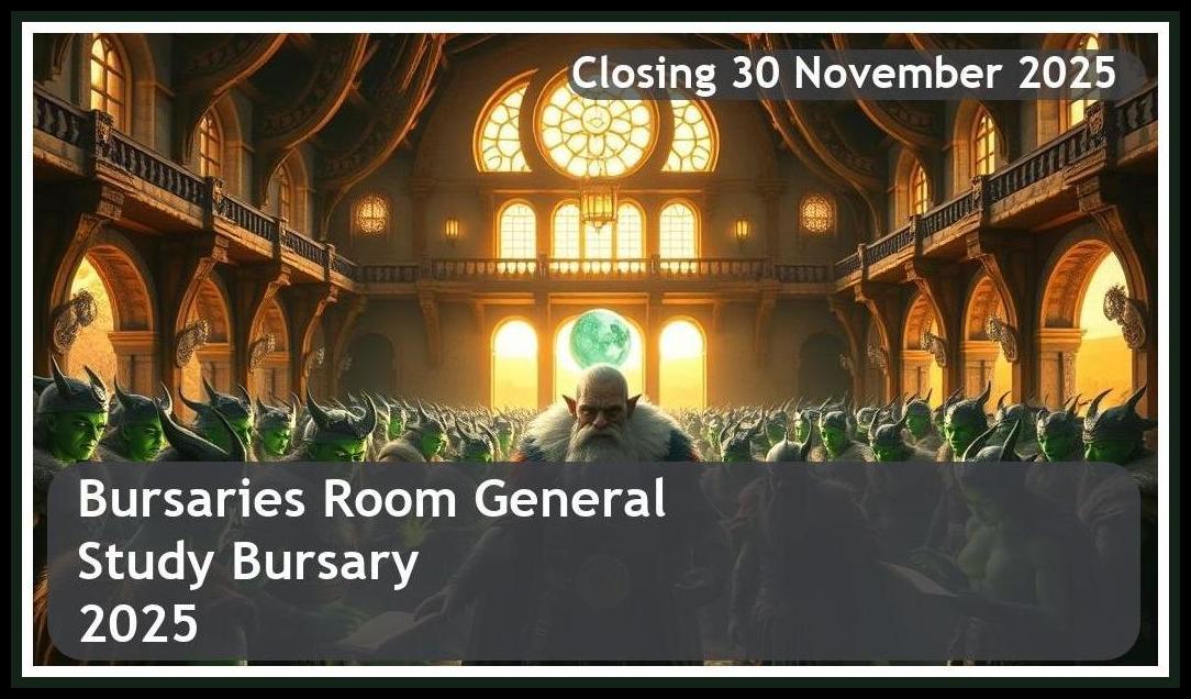 Bursaries Room General Study Bursary 2026 – Closing Date: 30 November 2025 Apply Now