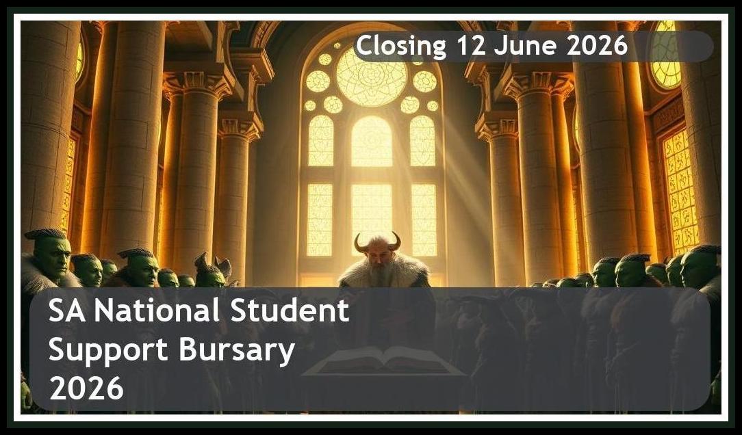 SA National Student Support Bursary 2026 – Closing Date: 12 June 2026 – Apply Now!