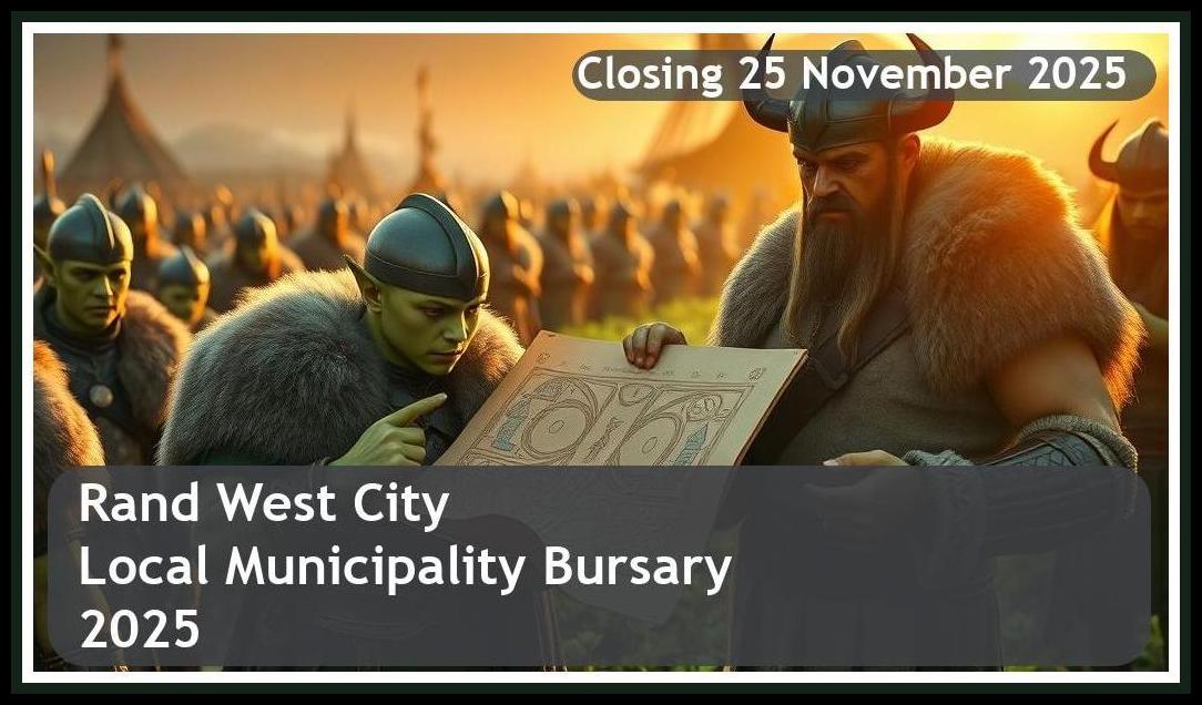 Rand West City Local Municipality Bursary 2026 – Closing Date: 25 November 2025 – Apply Now!