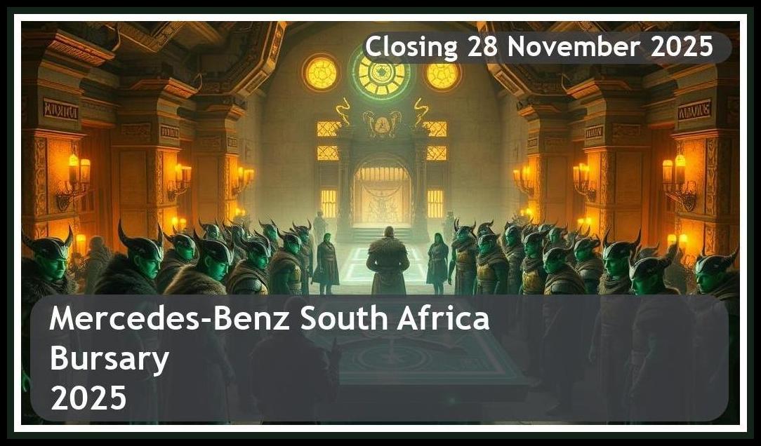 Mercedes-Benz South Africa Bursary 2026 – Closing Date: 28 November 2025 – Apply Now!