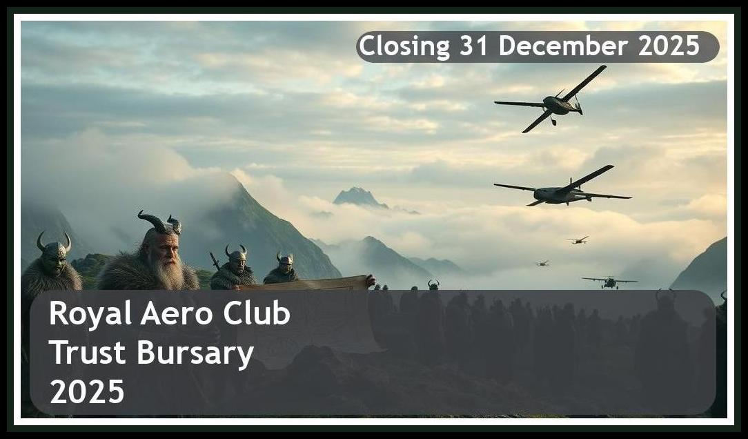 Royal Aero Club Trust Bursary 2026 – Closing Date: 31 December 2025 – Fly High!