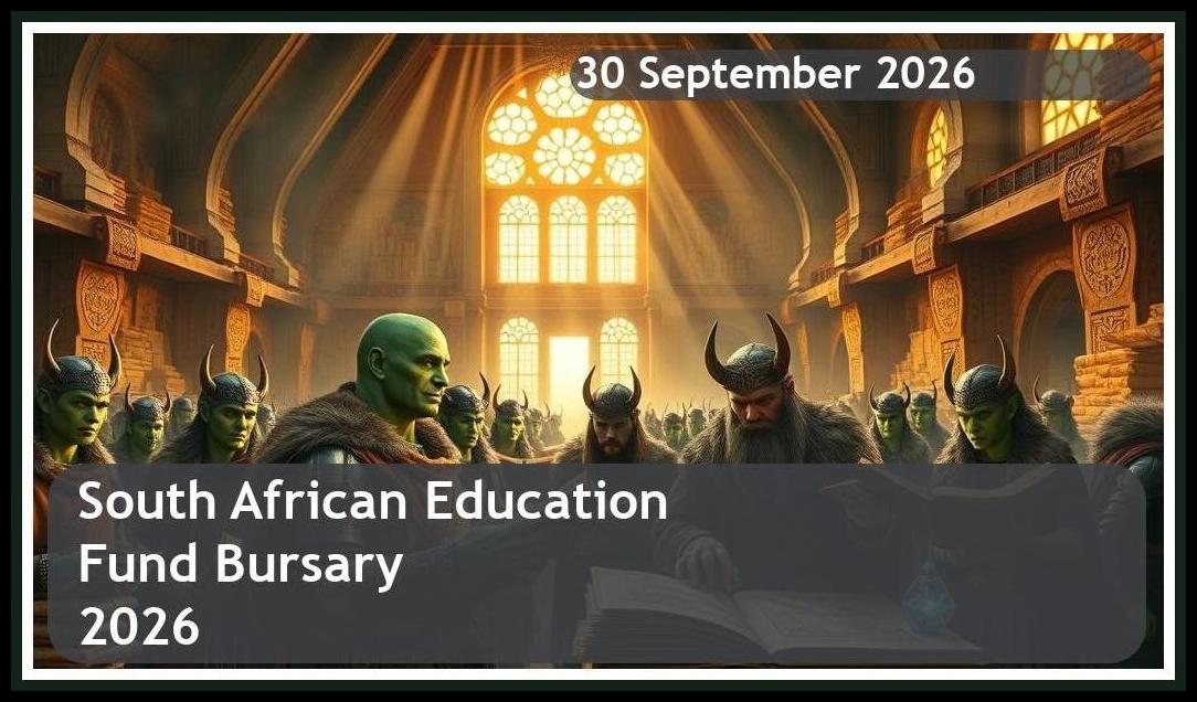 South African Education Fund Bursary 2026 β Closing Date: 30 September 2026 Apply Now!