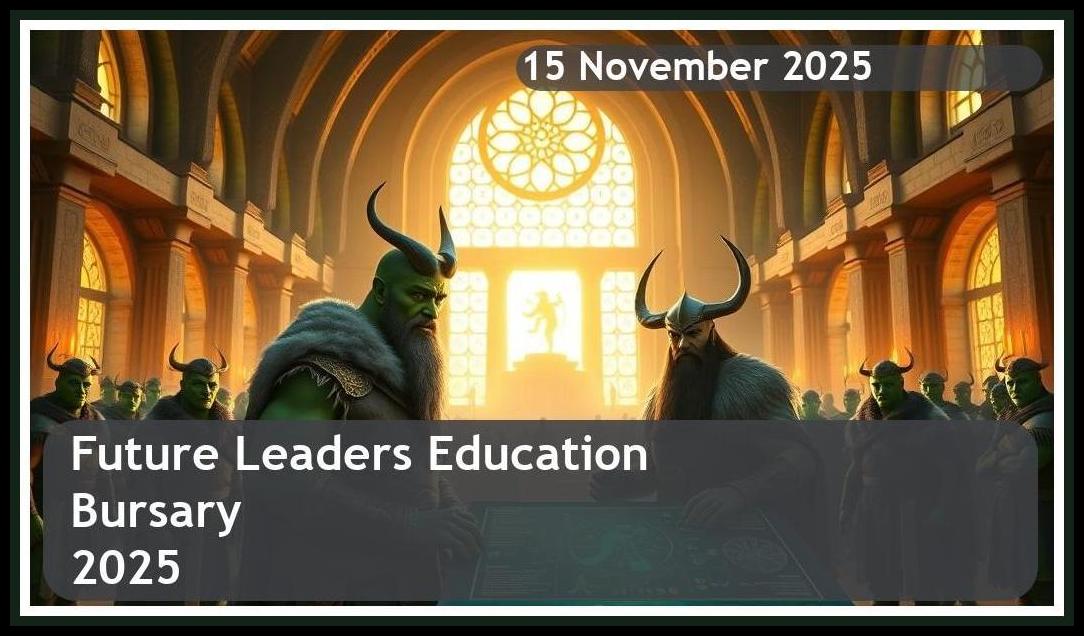Future Leaders Education Bursary 2025 – Closing Date: 15 November 2025 – Apply Now