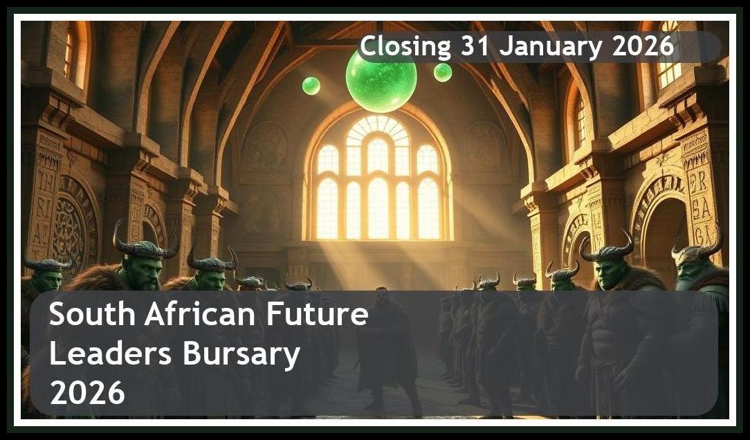 South African Future Leaders Bursary 2026 – Closing Date: 31 January 2026 – Don’t Miss Out!