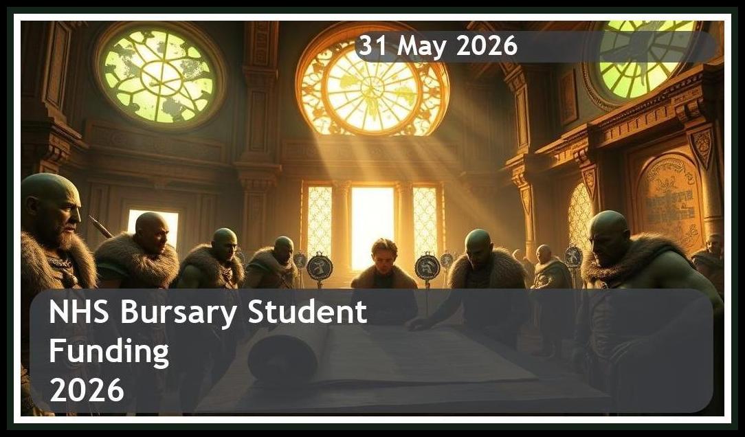 NHS Bursary 2026 – Closing Date: 31 May 2026 | Get Funded