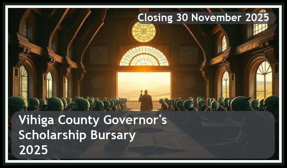 Vihiga County Governor’s Scholarship Bursary 2026 – Closing Date: 30 November 2025 Don’t Miss Out!