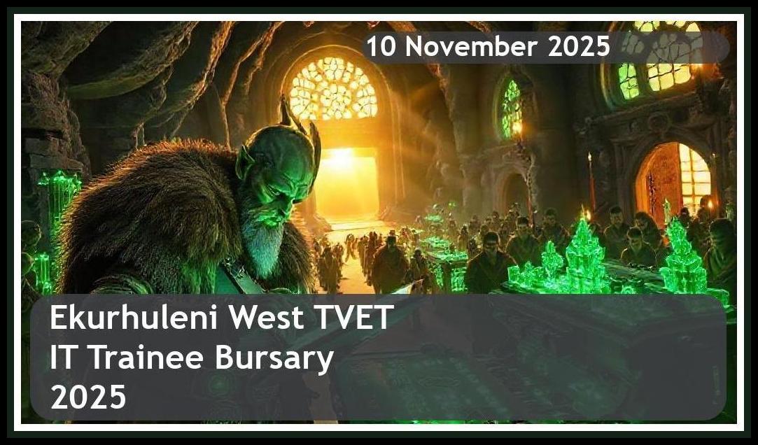 Ekurhuleni West TVET College IT Trainee Bursary 2025 – Closing Date: 10 November 2025 Apply Now